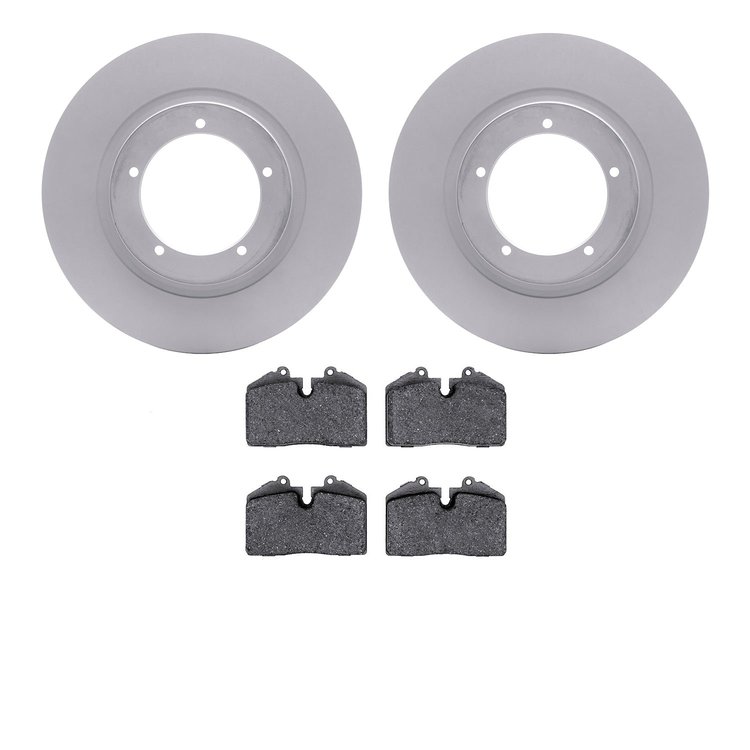 4602-02006 Geospec Brake Rotors w/5000 Euro Ceramic Brake Pads Kit, 1986-1986 Porsche, Position: Front