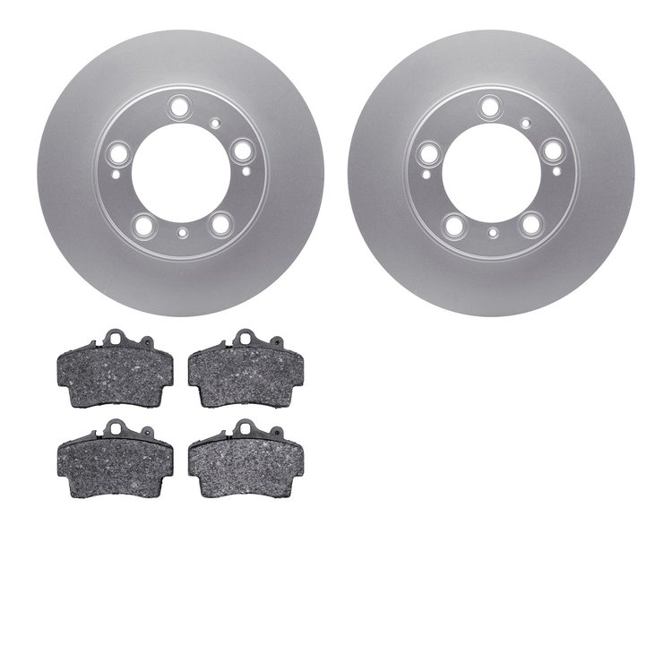 4602-02008 Geospec Brake Rotors w/5000 Euro Ceramic Brake Pads Kit, 1997-2004 Porsche, Position: Front