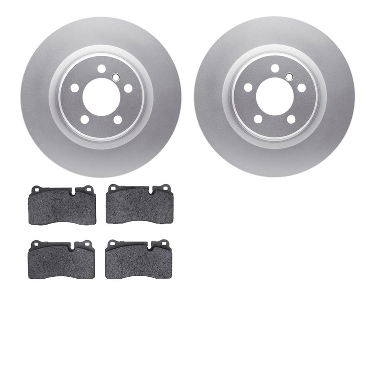 4602-11011 Geospec Brake Rotors w/5000 Euro Ceramic Brake Pads Kit, 2006-2009 Land Rover, Position: Front