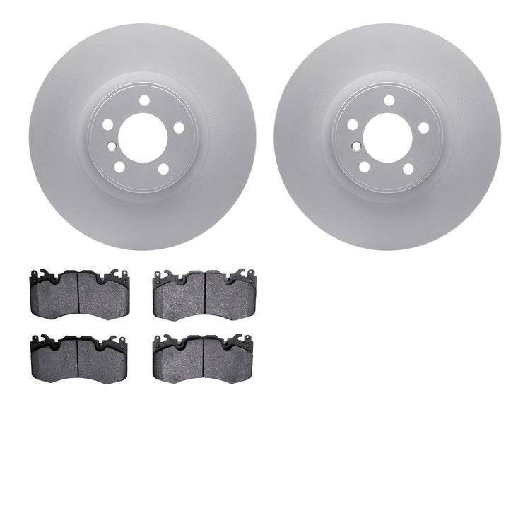 4602-11017 Geospec Brake Rotors w/5000 Euro Ceramic Brake Pads Kit, 2010-2012 Land Rover, Position: Front