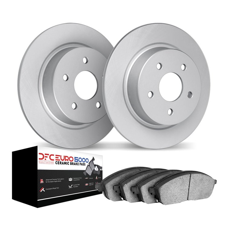 4602-11030 Geospec Brake Rotors w/5000 Euro Ceramic Brake Pads Kit, 2020-2020 Land Rover, Position: Rear