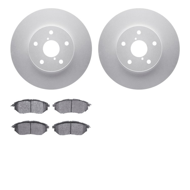 4602-13008 Geospec Brake Rotors w/5000 Euro Ceramic Brake Pads Kit, 2015-2015 Subaru, Position: Front