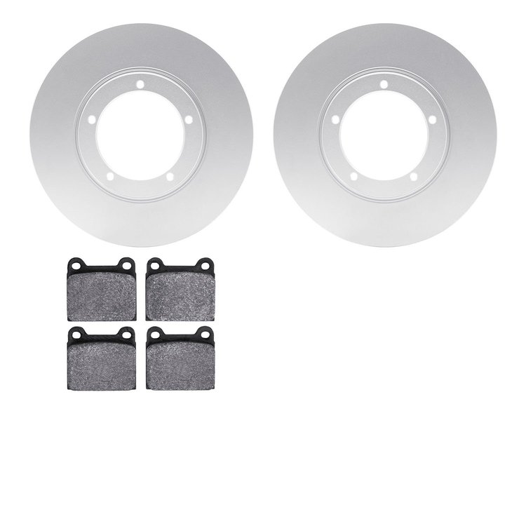 4602-13140 Geospec Brake Rotors w/5000 Euro Ceramic Brake Pads Kit, 1967-1977 Porsche, Position: Front