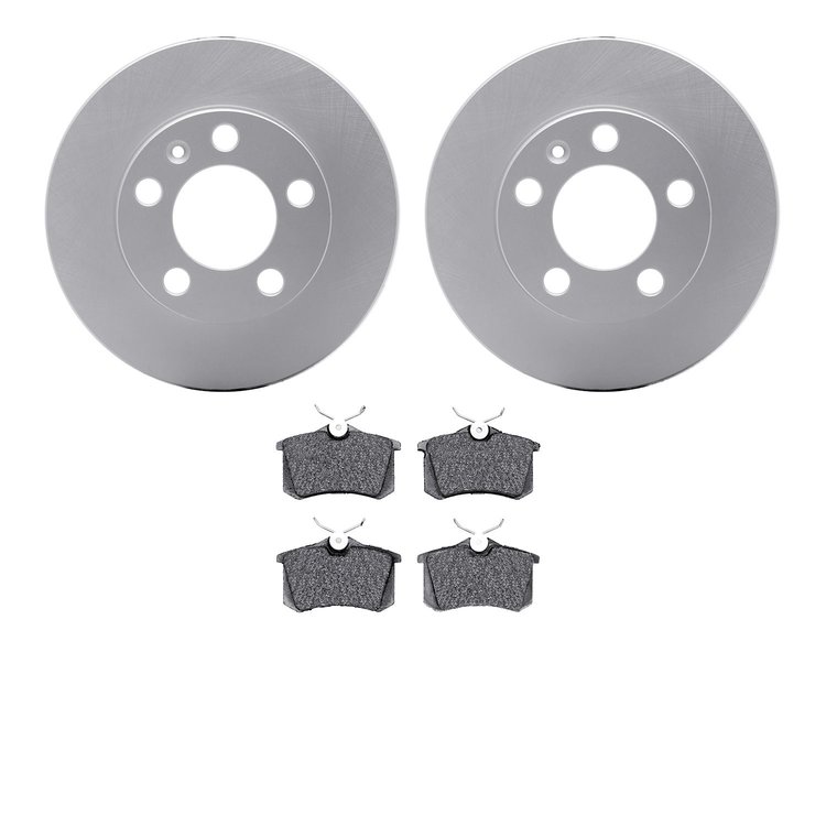 4602-13416 Geospec Brake Rotors w/5000 Euro Ceramic Brake Pads Kit, 1998-2020 Multiple Makes/Models, Position: Rear