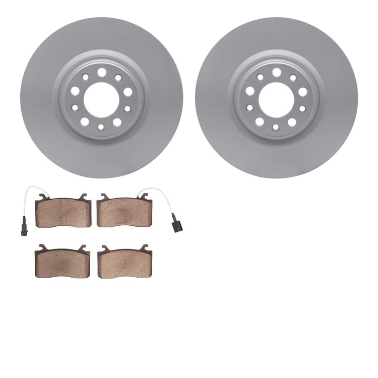 4602-16000 Geospec Brake Rotors w/5000 Euro Ceramic Brake Pads Kit, 2017-2021 Alfa Romeo, Position: Front