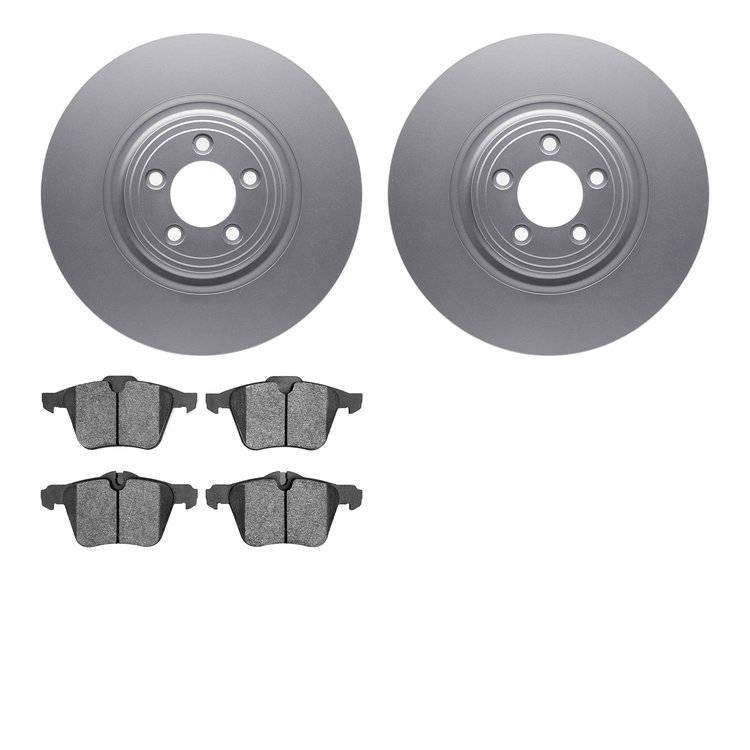 4602-20012 Geospec Brake Rotors w/5000 Euro Ceramic Brake Pads Kit, 2006-2019 Jaguar, Position: Front