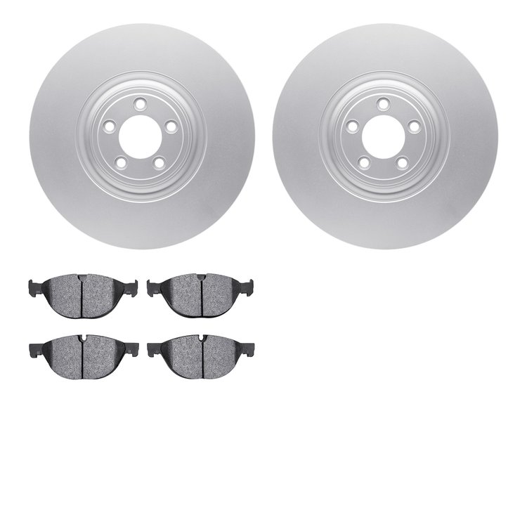 4602-20016 Geospec Brake Rotors w/5000 Euro Ceramic Brake Pads Kit, Fits Select Jaguar, Position: Front