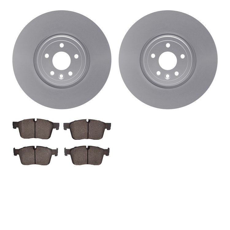 4602-20023 Geospec Brake Rotors w/5000 Euro Ceramic Brake Pads Kit, Fits Select Jaguar, Position: Front