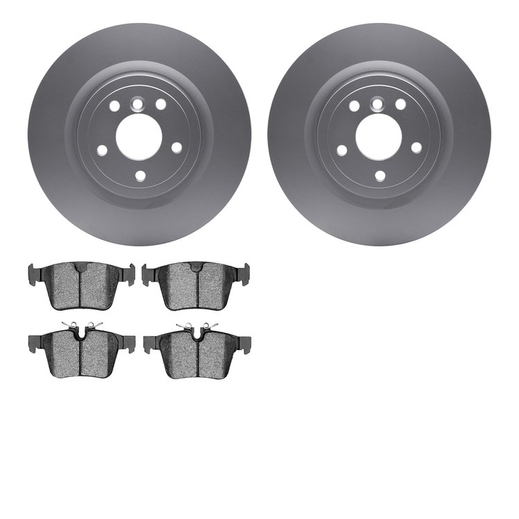4602-20026 Geospec Brake Rotors w/5000 Euro Ceramic Brake Pads Kit, Fits Select Jaguar, Position: Rear