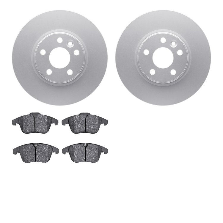 4602-27023 Geospec Brake Rotors w/5000 Euro Ceramic Brake Pads Kit, 2007-2018 Multiple Makes/Models, Position: Front