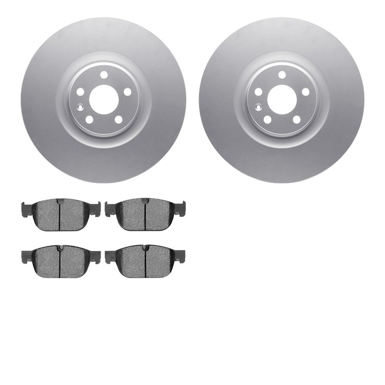 4602-27031 Geospec Brake Rotors w/5000 Euro Ceramic Brake Pads Kit, Fits Select Volvo, Position: Front