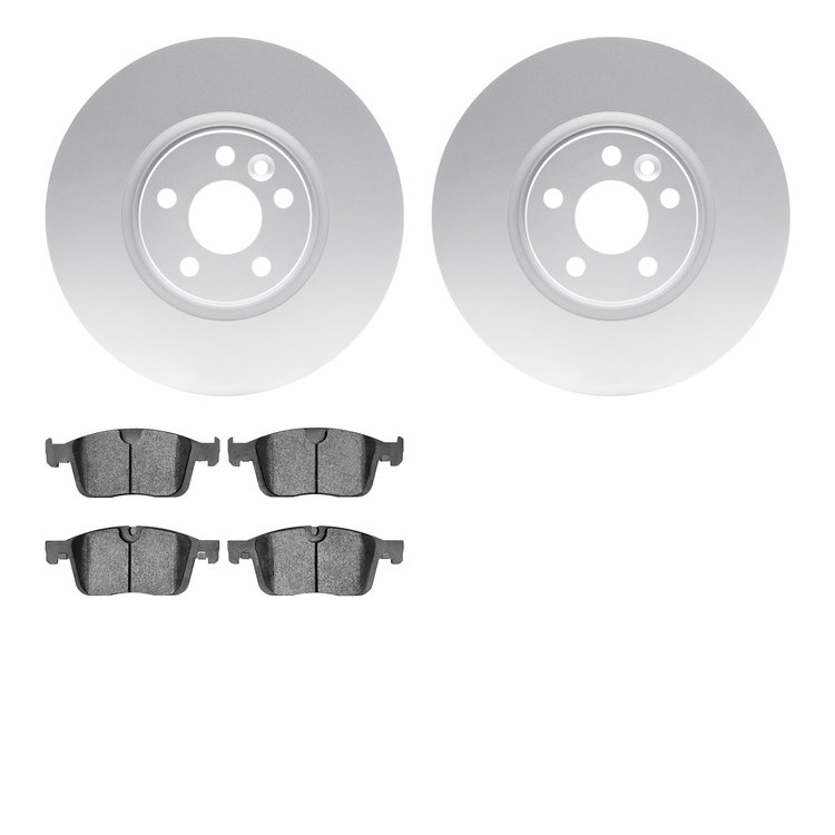 4602-27033 Geospec Brake Rotors w/5000 Euro Ceramic Brake Pads Kit, 2016-2017 Volvo, Position: Front