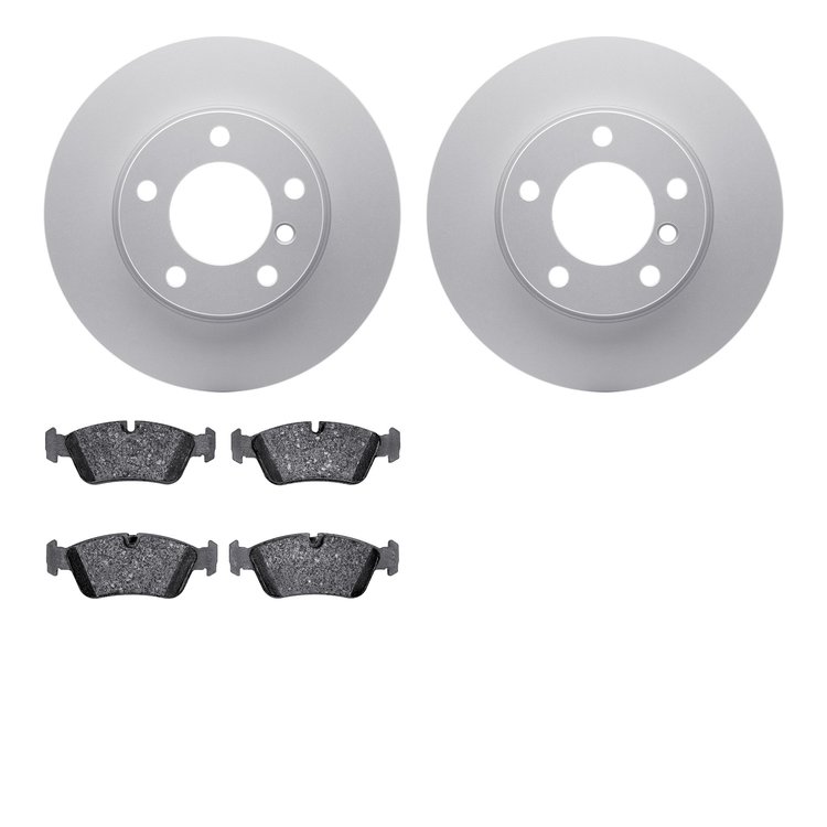 4602-31009 Geospec Brake Rotors w/5000 Euro Ceramic Brake Pads Kit, 1995-1998 BMW, Position: Front