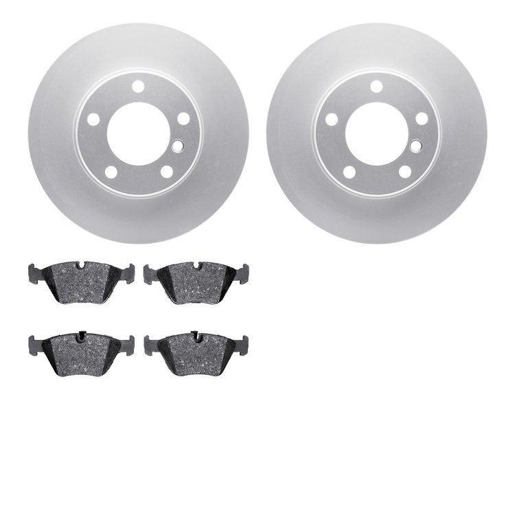 4602-31013 Geospec Brake Rotors w/5000 Euro Ceramic Brake Pads Kit, 1996-2003 BMW, Position: Front