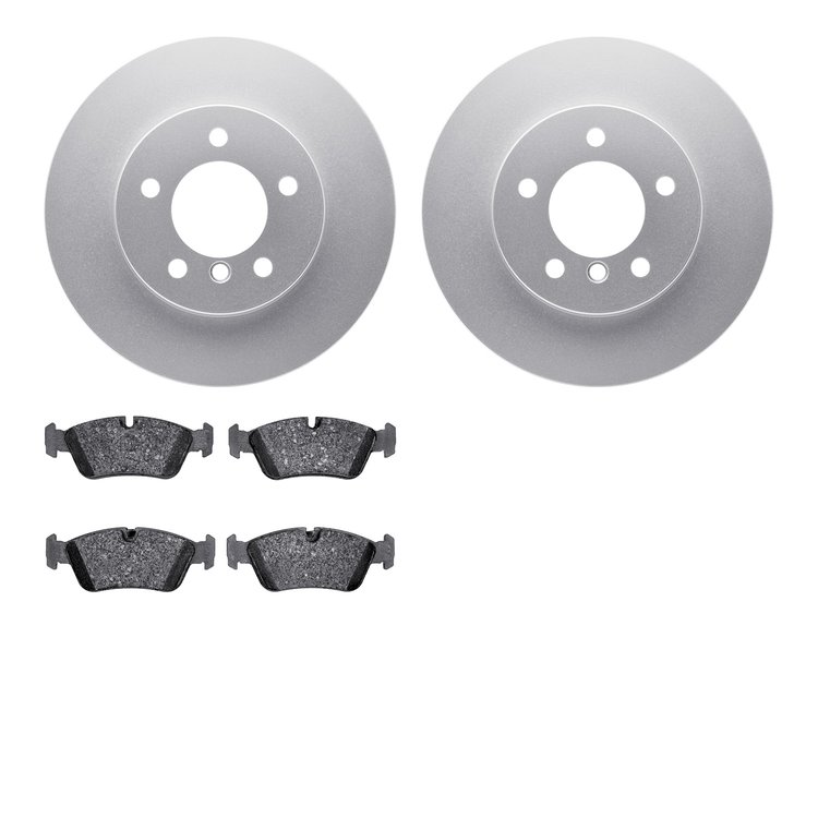 4602-31016 Geospec Brake Rotors w/5000 Euro Ceramic Brake Pads Kit, 1999-2008 BMW, Position: Front