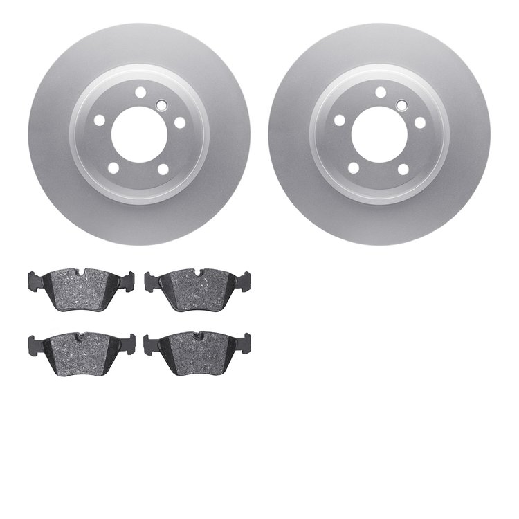 4602-31018 Geospec Brake Rotors w/5000 Euro Ceramic Brake Pads Kit, 2001-2008 BMW, Position: Front