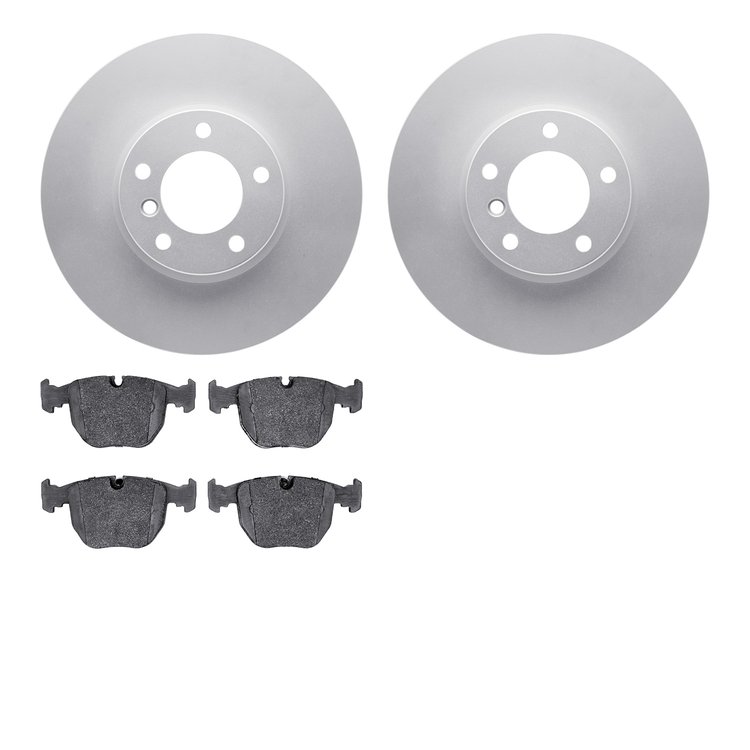 4602-31021 Geospec Brake Rotors w/5000 Euro Ceramic Brake Pads Kit, 2000-2003 BMW, Position: Front
