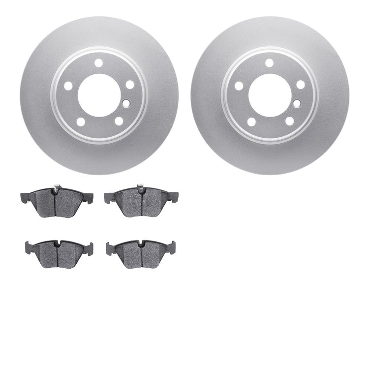 4602-31032 Geospec Brake Rotors w/5000 Euro Ceramic Brake Pads Kit, 2004-2010 BMW, Position: Front