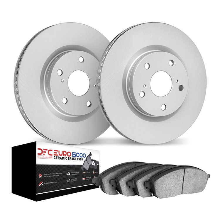 4602-31034 Geospec Brake Rotors w/5000 Euro Ceramic Brake Pads Kit, 2006-2007 BMW, Position: Front