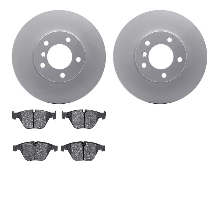 4602-31047 Geospec Brake Rotors w/5000 Euro Ceramic Brake Pads Kit, 2007-2015 BMW, Position: Front