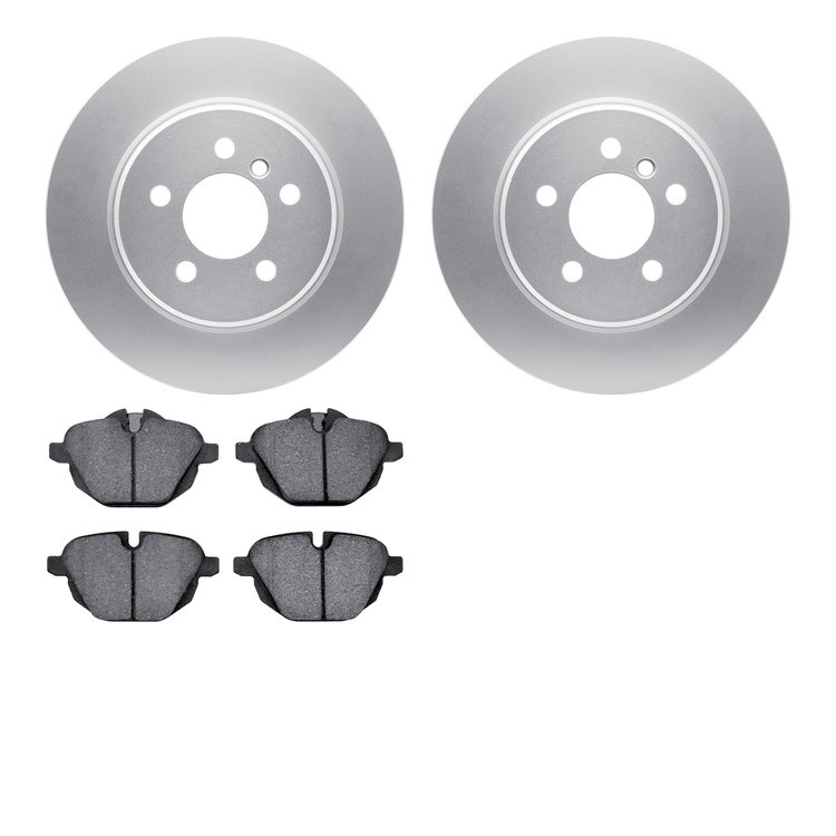 4602-31057 Geospec Brake Rotors w/5000 Euro Ceramic Brake Pads Kit, 2011-2016 BMW, Position: Rear
