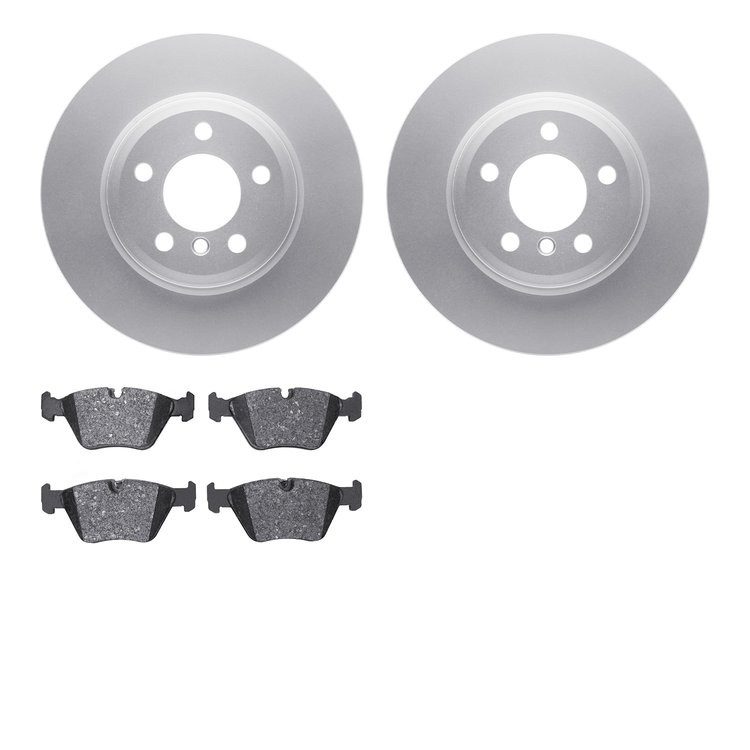 4602-31076 Geospec Brake Rotors w/5000 Euro Ceramic Brake Pads Kit, 2004-2010 BMW, Position: Front