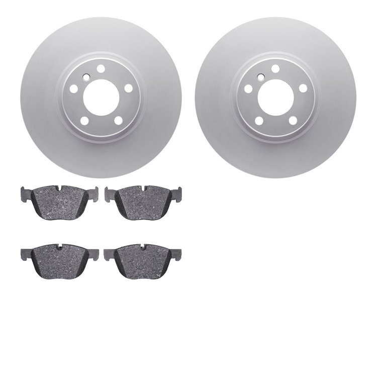 4602-31079 Geospec Brake Rotors w/5000 Euro Ceramic Brake Pads Kit, 2007-2018 BMW, Position: Front