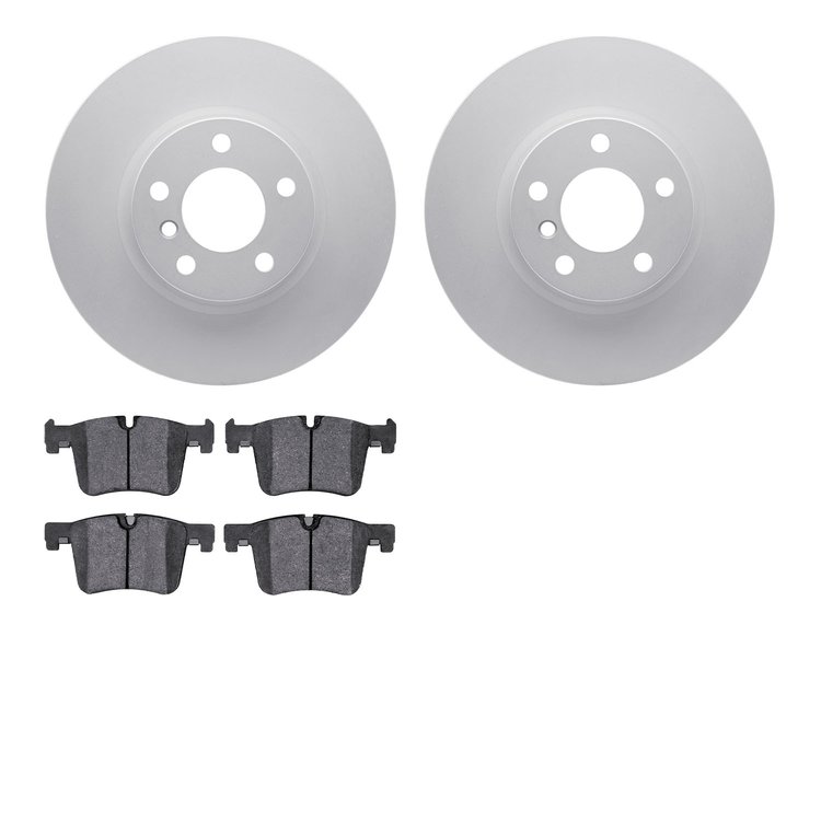4602-31084 Geospec Brake Rotors w/5000 Euro Ceramic Brake Pads Kit, 2011-2018 BMW, Position: Front