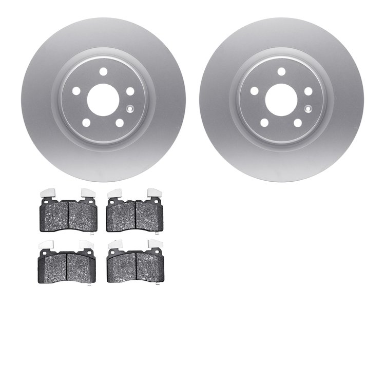 4602-45008 Geospec Brake Rotors w/5000 Euro Ceramic Brake Pads Kit, 2014-2017 GM, Position: Front