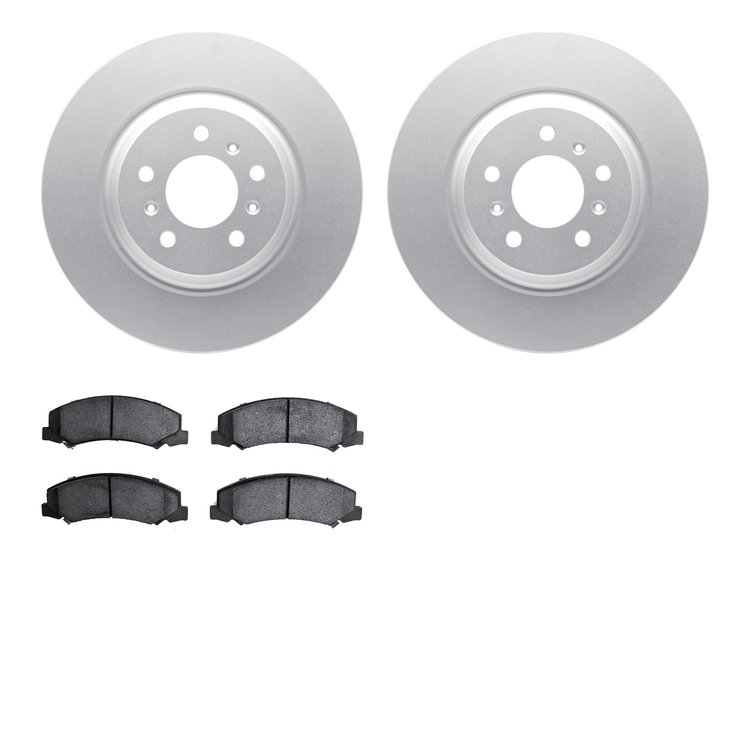 4602-46006 Geospec Brake Rotors w/5000 Euro Ceramic Brake Pads Kit, 2006-2016 GM, Position: Front