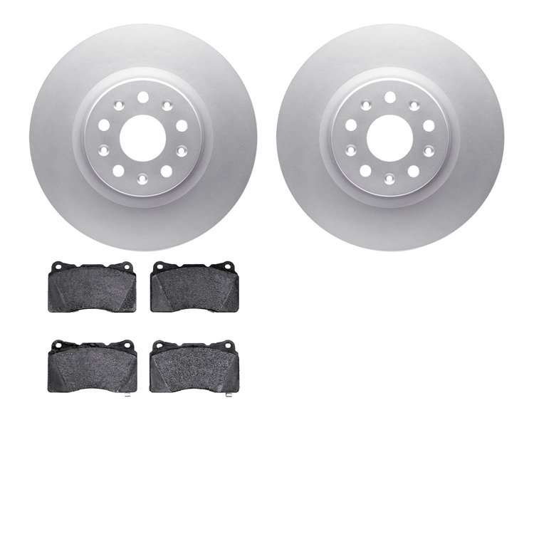 4602-46013 Geospec Brake Rotors w/5000 Euro Ceramic Brake Pads Kit, 2014-2020 GM, Position: Front