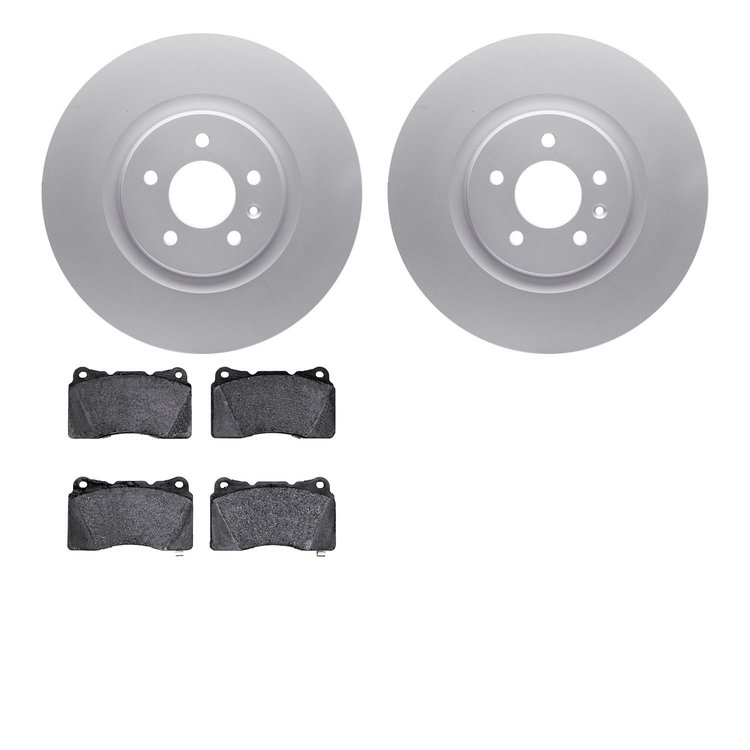 4602-46018 Geospec Brake Rotors w/5000 Euro Ceramic Brake Pads Kit, 2018-2020 GM, Position: Front