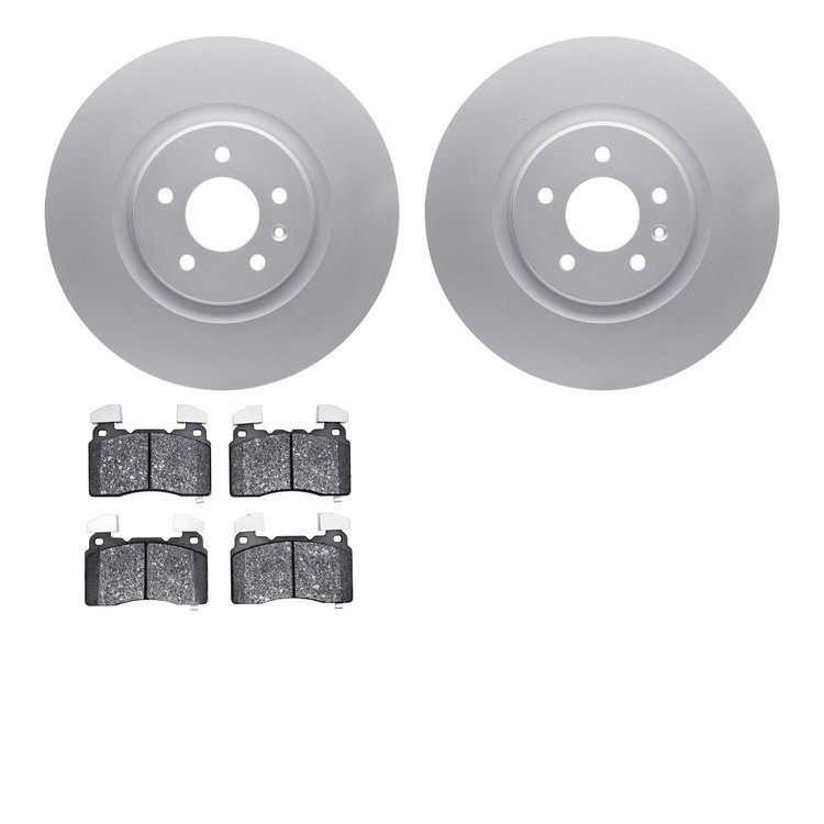 4602-46019 Geospec Brake Rotors w/5000 Euro Ceramic Brake Pads Kit, 2016-2016 GM, Position: Front