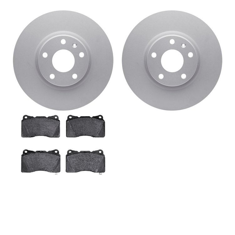 4602-47009 Geospec Brake Rotors w/5000 Euro Ceramic Brake Pads Kit, 2014-2019 GM, Position: Front
