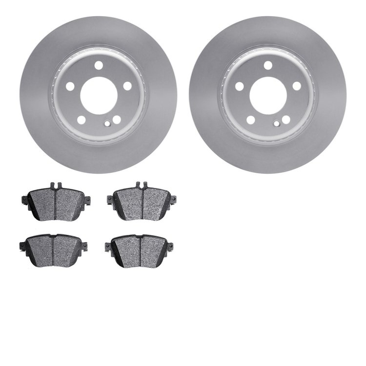 4602-63058 Geospec Brake Rotors w/5000 Euro Ceramic Brake Pads Kit, 2017-2019 Mercedes-Benz, Position: Rear