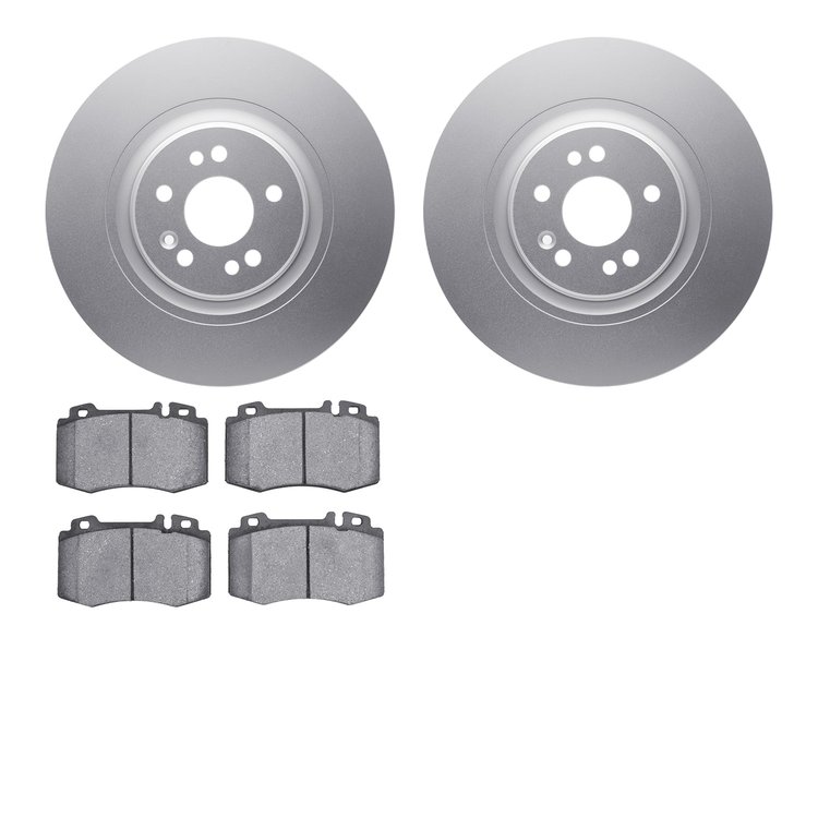 4602-63063 Geospec Brake Rotors w/5000 Euro Ceramic Brake Pads Kit, 2000-2005 Mercedes-Benz, Position: Front