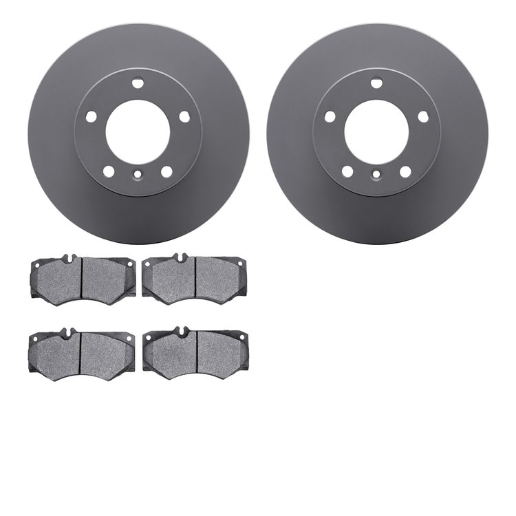 4602-63065 Geospec Brake Rotors w/5000 Euro Ceramic Brake Pads Kit, 2002-2008 Mercedes-Benz, Position: Front