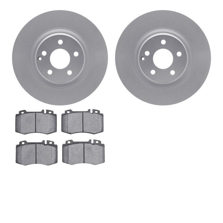 4602-63066 Geospec Brake Rotors w/5000 Euro Ceramic Brake Pads Kit, 2006-2011 Mercedes-Benz, Position: Front