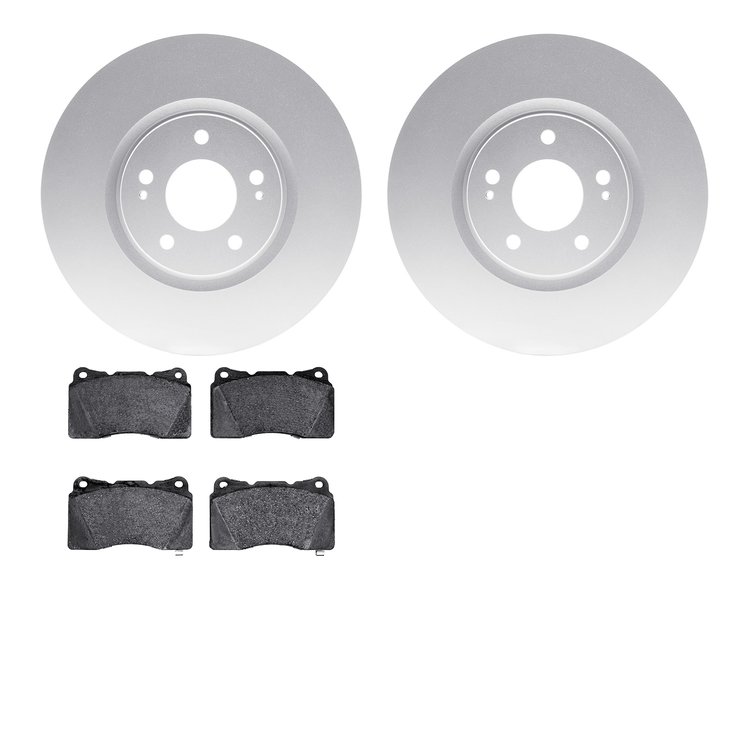 4602-72000 Geospec Brake Rotors w/5000 Euro Ceramic Brake Pads Kit, 2003-2006 Mitsubishi, Position: Front
