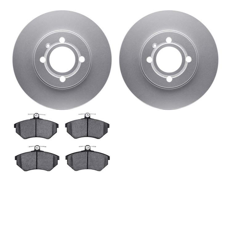 4602-74000 Geospec Brake Rotors w/5000 Euro Ceramic Brake Pads Kit, 1986-2008 Audi/Volkswagen, Position: Front
