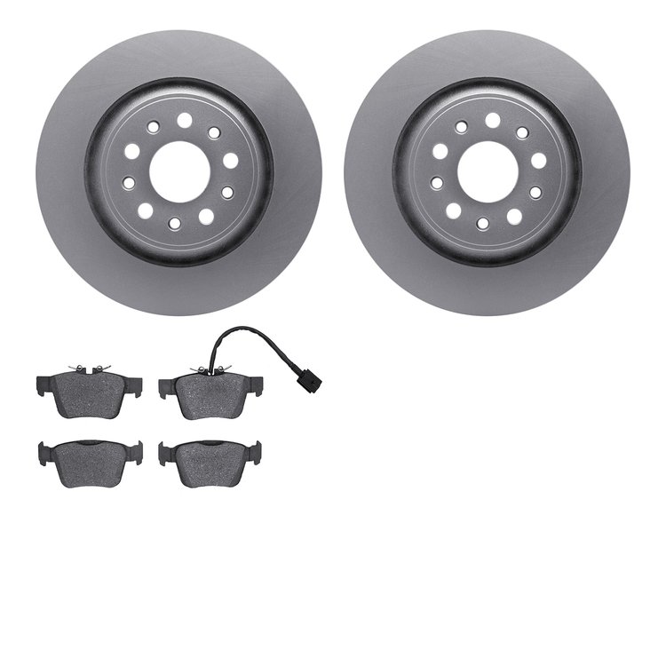 4602-79002 Geospec Brake Rotors w/5000 Euro Ceramic Brake Pads Kit, Fits Select Maserati, Position: Rear