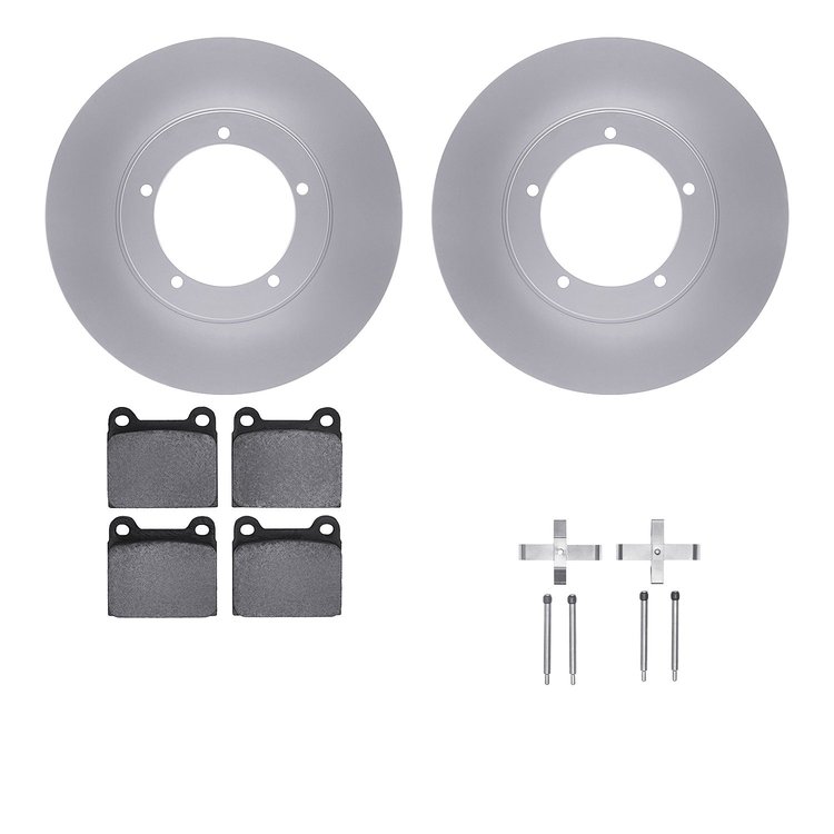 4612-02000 Geospec Brake Rotors w/5000 Euro Ceramic Brake Pads & Hardware, 1976-1976 Porsche, Position: Front