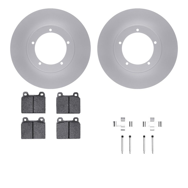 4612-02002 Geospec Brake Rotors w/5000 Euro Ceramic Brake Pads & Hardware, 1976-1976 Porsche, Position: Front