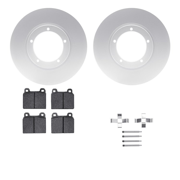 4612-02003 Geospec Brake Rotors w/5000 Euro Ceramic Brake Pads & Hardware, 1978-1983 Porsche, Position: Front