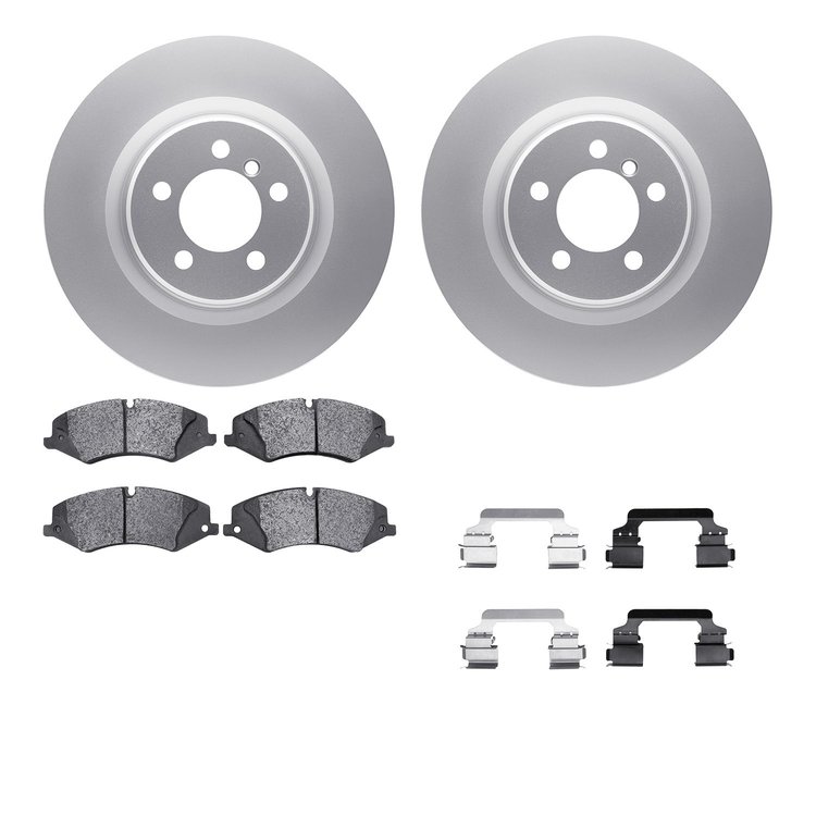4612-11013 Geospec Brake Rotors w/5000 Euro Ceramic Brake Pads & Hardware, 2010-2012 Land Rover, Position: Front