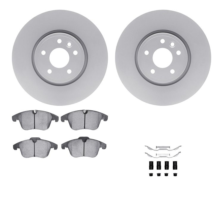 4612-20023 Geospec Brake Rotors w/5000 Euro Ceramic Brake Pads & Hardware, 2017-2019 Jaguar, Position: Front