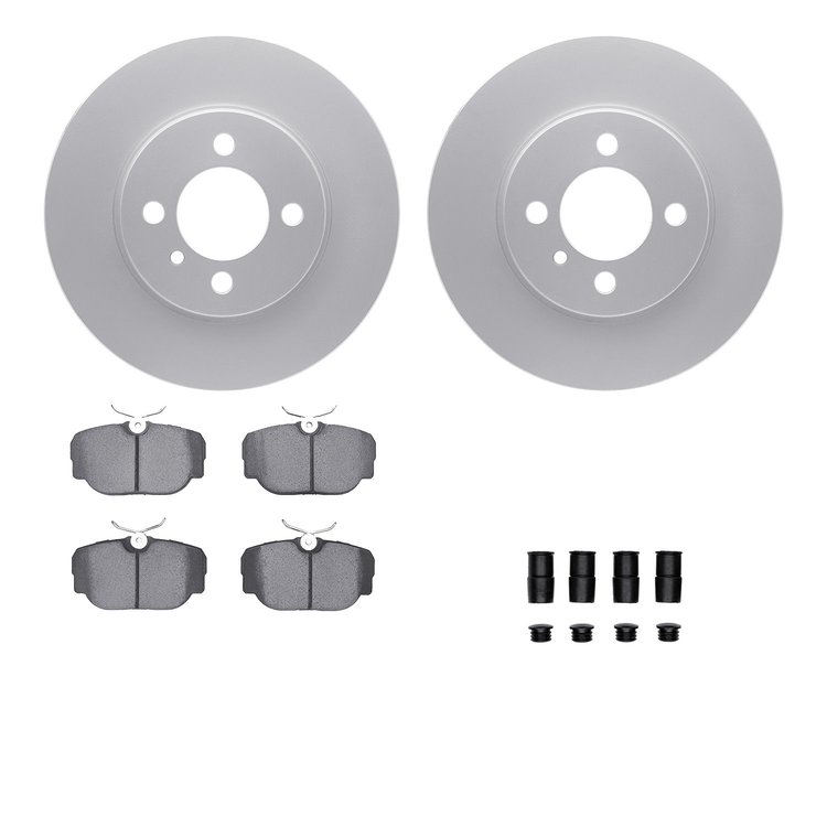 4612-31000 Geospec Brake Rotors w/5000 Euro Ceramic Brake Pads & Hardware, 1984-1991 BMW, Position: Front