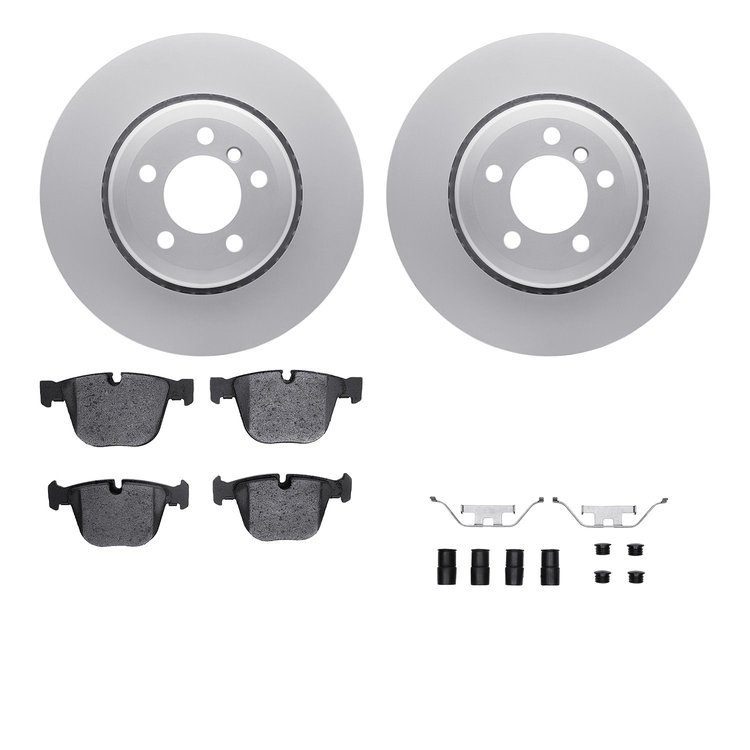 4612-31029 Geospec Brake Rotors w/5000 Euro Ceramic Brake Pads & Hardware, 2002-2005 BMW, Position: Rear