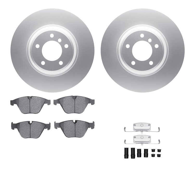 4612-31047 Geospec Brake Rotors w/5000 Euro Ceramic Brake Pads & Hardware, 2007-2015 BMW, Position: Front