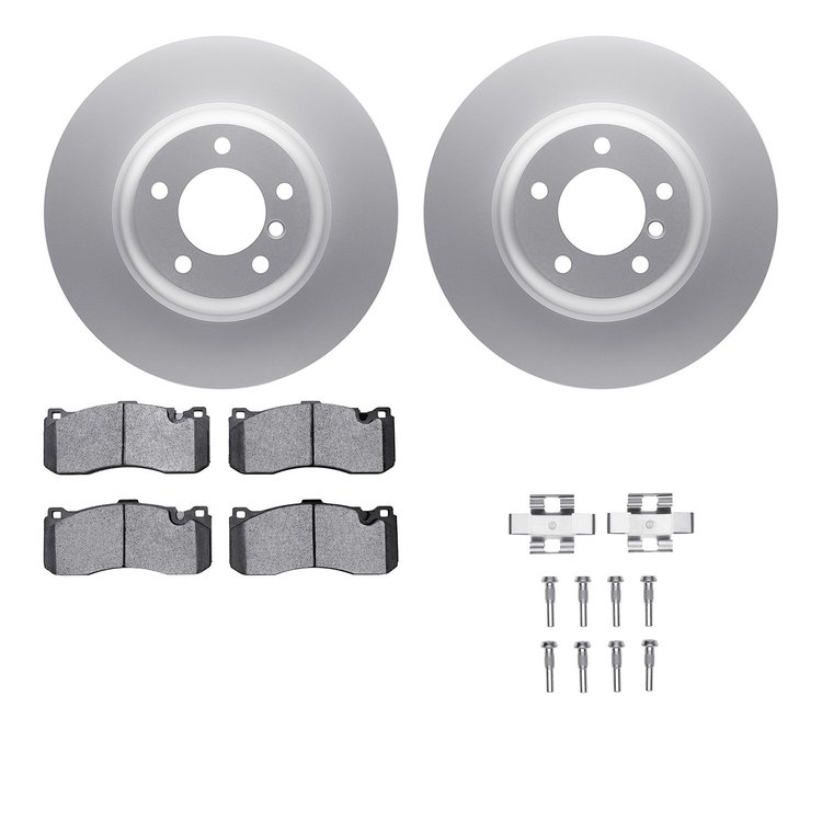 4612-31049 Geospec Brake Rotors w/5000 Euro Ceramic Brake Pads & Hardware, 2006-2013 BMW, Position: Front